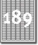 Srebrne nalepnice A4 permanentni lepak                      25,4X10mm       20 lista                                              ULS189-20